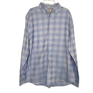 Penguin Heritage Slim Fit Size 16 1/2 34/35 Mens Button Down Shirt Blue Preppy